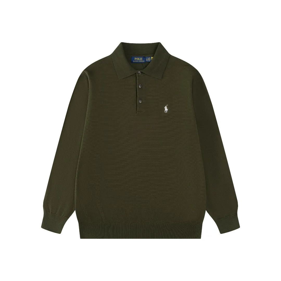 P206 Style number: R07 Ralph Lauren knitted pony embroidered lapel polo shirt three-button pullover open chest long-sleeved sweater. Official website synchronized. Same style for men and women. Classic cotton yarn. 100% white cotton. High-quality goods. Classic style has always been very popular! The workmanship details are very good! The simple lapel polo pullover sweater is always the standard, with classic brand embroidery on the chest! All major stars have the same style! Best for couples. High quality goods! Xinjiang cotton micro-elastic and smooth fabric is of great quality. Pure cotton is soft and skin-friendly. Color #White Blue Gray Dark Gray Khaki Military Green Navy White Label Navy Blue Red Label Black Red Label Black White Label Pink Size#S M L